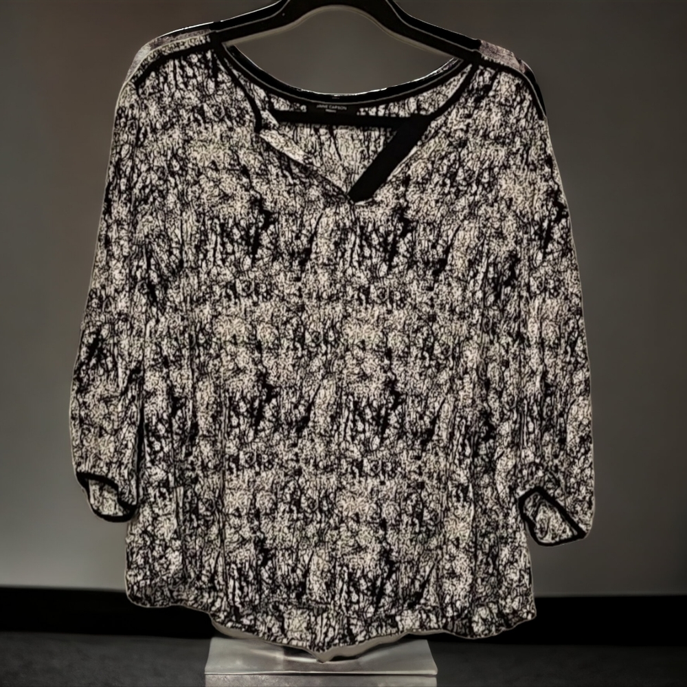 Ann Carson Snakeskin Print Blouse